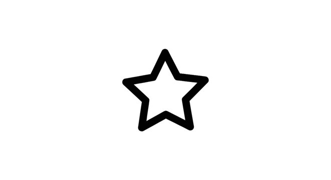 A black star shape icon symbol.