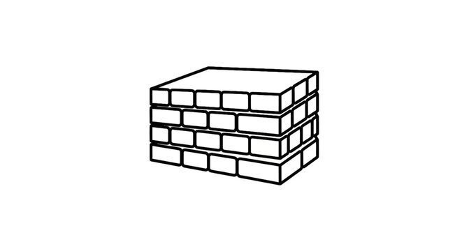 Brick wall block structure corner.