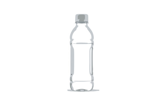 Ilustrasi botol plastik minum transparan