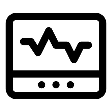electrocardiogram machine icon