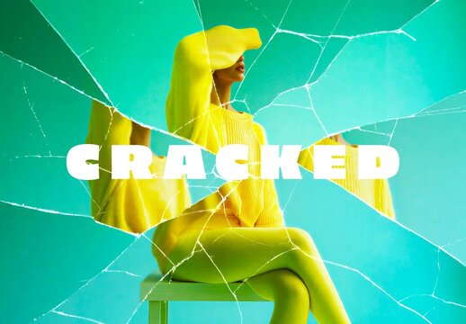 Cracked Glass Photo Effect For Poster And Album Cover Design