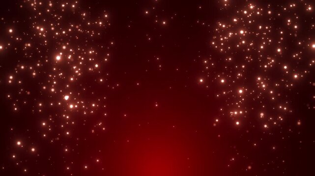 red celebration sparkles background particle animation