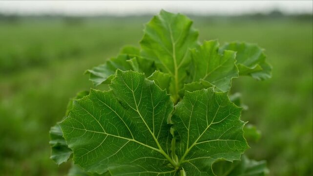 Green leaf plant nature field forest background agriculture crop farm macro closeup texture pattern foliage growth fresh organic leaf vein rural outdoor spring summer environment greenery cinematic
