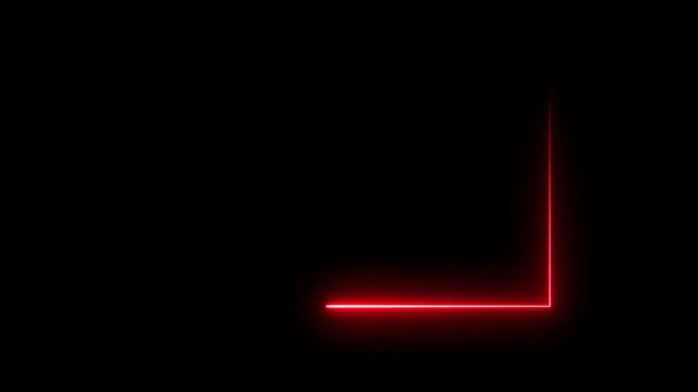 glowing neon light circle loading icon animation black background 4k video.