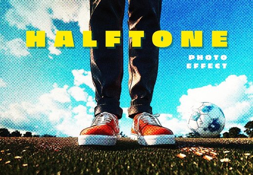 Comic Halftone Photo Effect For Poster And Social Media Design