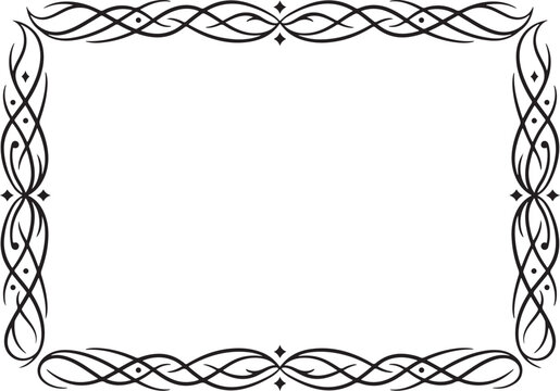 Tribal gothic frames ornately decorate a rectangular border