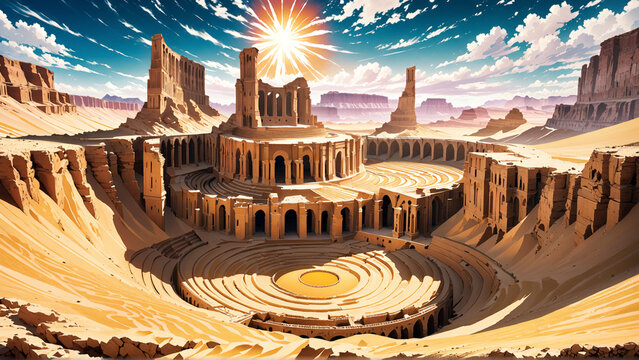 Fantasy dark boss arena with magical glowing runes, epic anime style dungeon background 4k