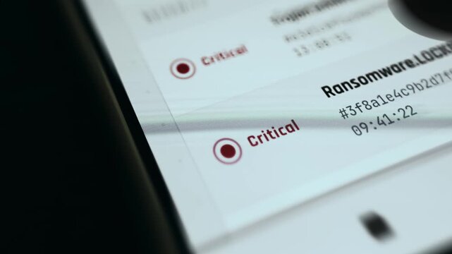 Antivirus system scan listing severity levels of detected threats