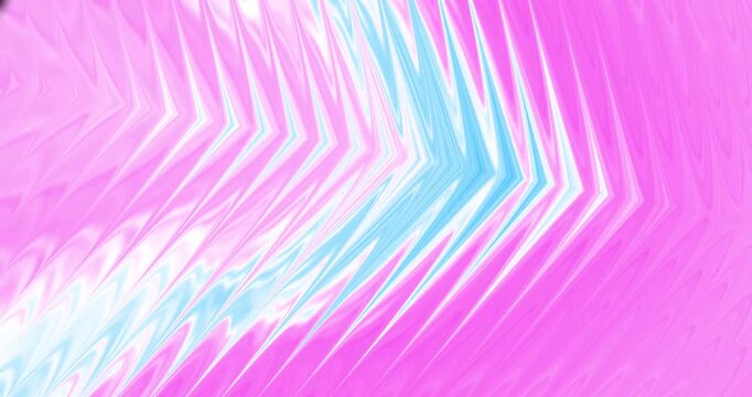 Abstract vibrant pink and neon blue gradient background with glossy chevron waves