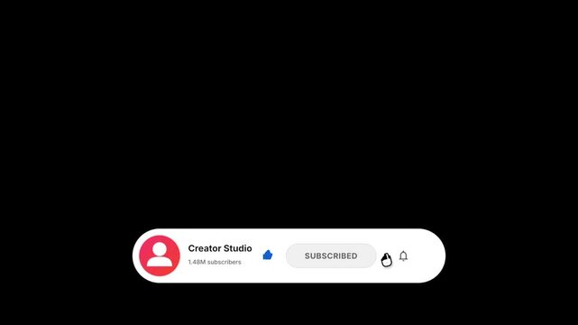 Animated youtube subscribe buttons with red