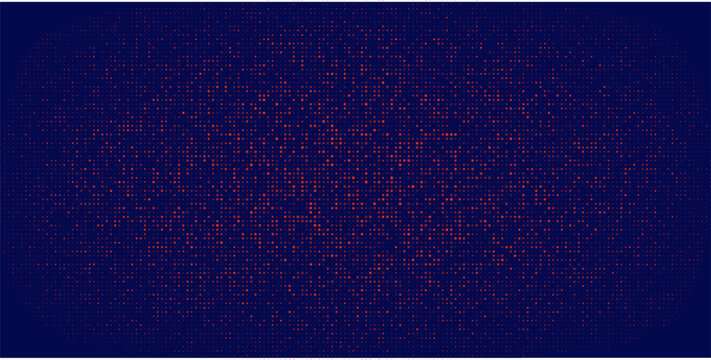 Digital Technology Background With Blue Data Dots Network and Abstract Matrix Pattern for Tech Designs