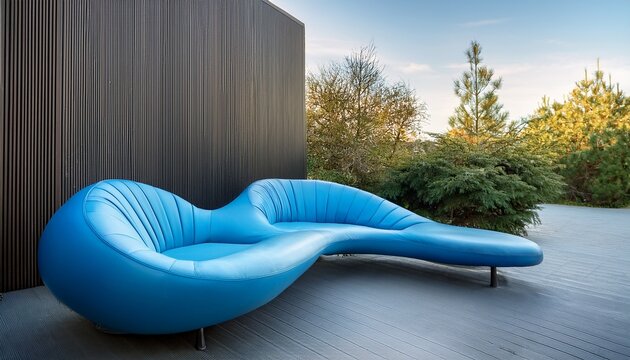 stylish blue lounge chair with ergonomic design for ultimate comfort and relaxation