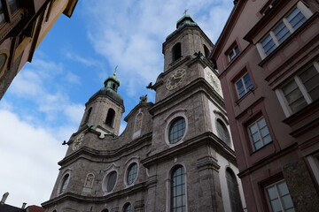 Obraz premium Baroque Facade of Innsbruck Cathedral in Austria