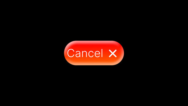 Cancel Check Button - Professional clean cancel button animation with polished UI motion for app promos, tutorials and branded digital content