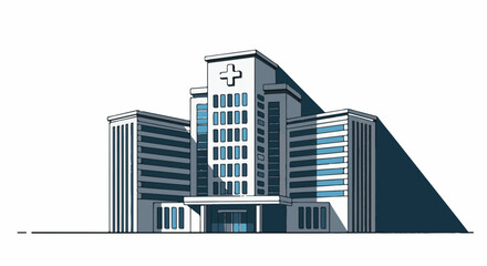 Obraz premium A large white building with a cross on top
