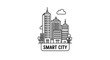 Obraz premium Smart City Urban Landscape Design Concept.