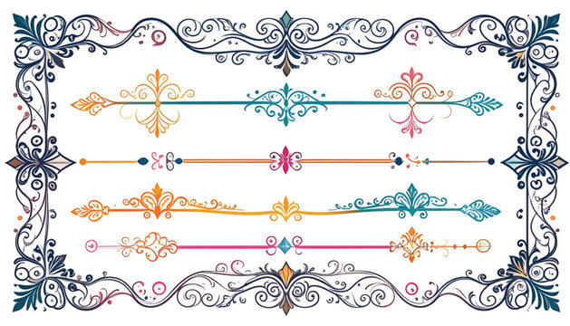 Colorful ornate arrow designs collection.