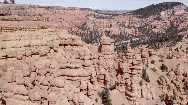Drone Shot of Dixie National Forest Hills with Snow