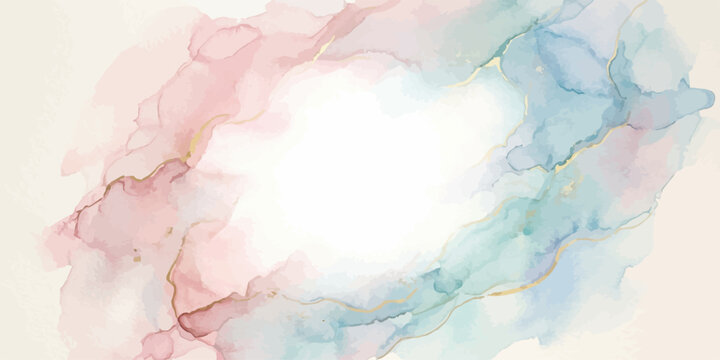 Soft watercolor background with abstract alcohol ink wash and gold accents watercolor background abstract artistic creative gradient colorful aesthetic backdrop painting minimalist