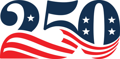 USA 250 Celebration Background, America 250th Anniversary Patriotic Independence Day Design © Image Studio