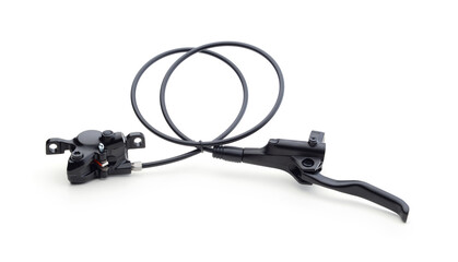 Naklejka premium Bicycle brake system isolated on white.
