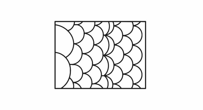 Seamless pattern with fish scales, abstract geometric background with overlapping circles