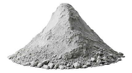Fototapeta premium Pile of grey cement powder and small stones