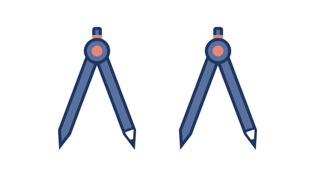 Geometry Drawing Compasses Vector for Mathematics and Technical Design