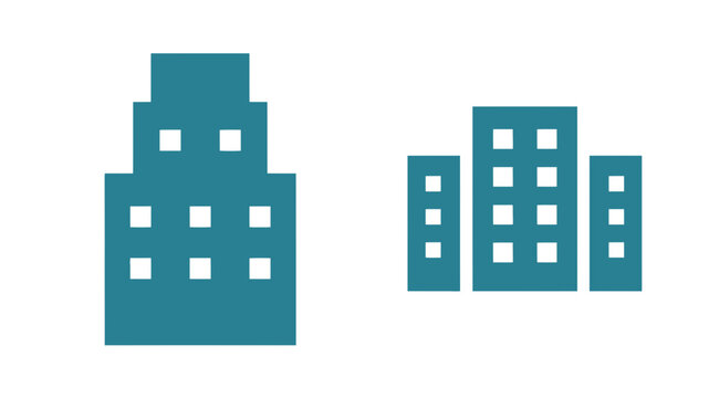 Urban Skyline and City Buildings Icon Set