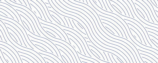 Obraz premium Blue water wave line pattern background. Vector illustration. Japanese style concept.