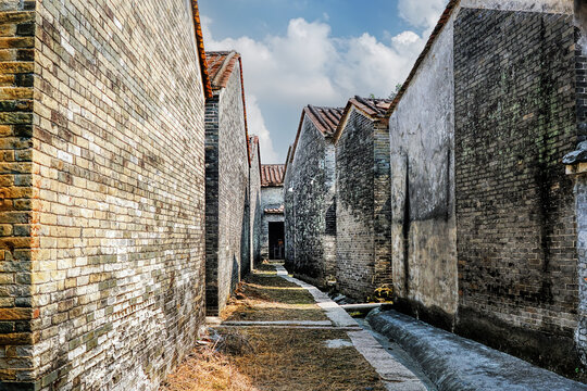 Licha Bagua, Zhaoqing city, Guangdong, China. Built 800 years ago, the village is the perfect example of a special category of the vernacular architecture of southern China.
