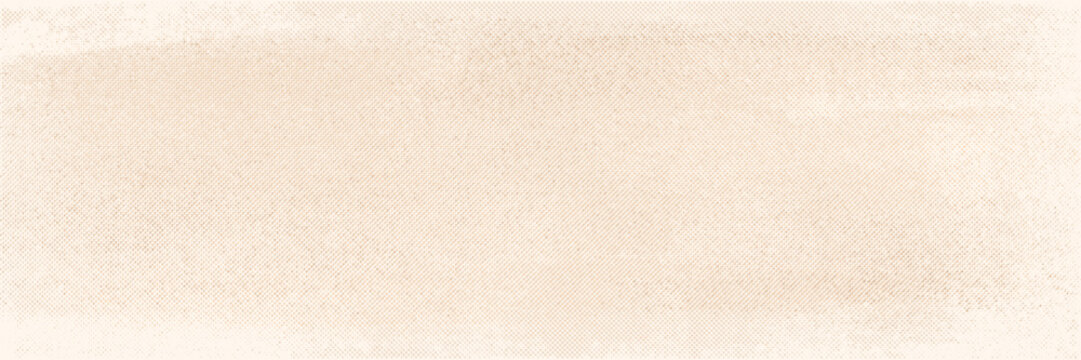 Ecru gradient paper background with halftone dots and slight eggshell texture pattern. Cream beige vintage grunge dotted backdrop. Rice paper grainy vector illustration isolated