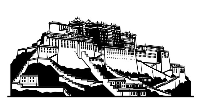 Potala Palace Tibet Landscape.