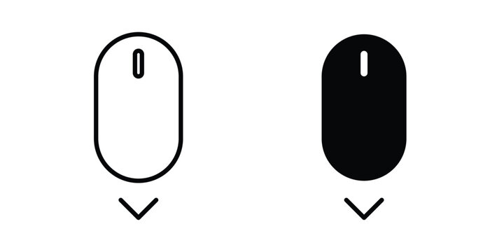 Scroll down computer mouse icon