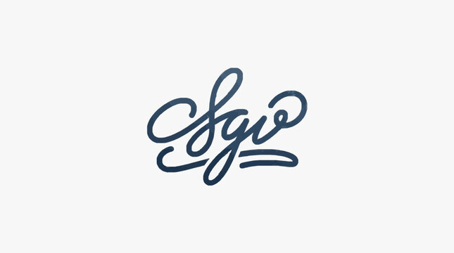 Elegant handwritten script logo design.
