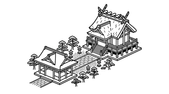Traditional Japanese House Architecture.