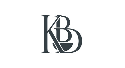 Minimalist KB monogram logo design on white background © Bimo