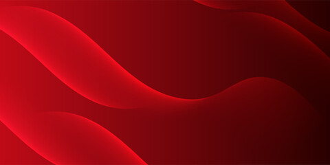 Fototapeta premium Red abstract background with dynamic shapes composition simple. futuristic technology concept