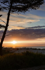 Sunset over the Baltic dunes. Jantar, Poland. © Leszek