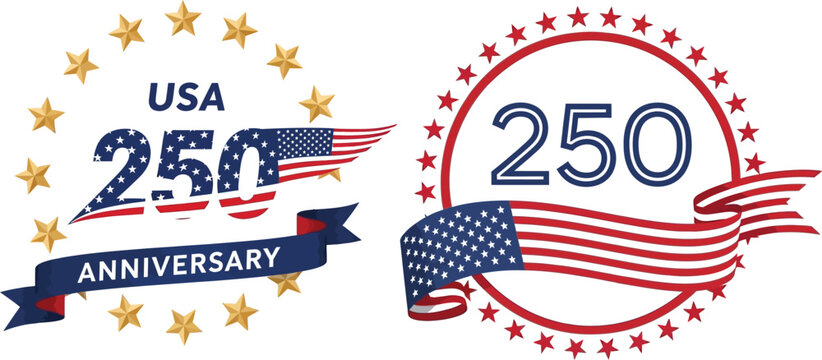 Usa 250th anniversary patriotic celebration design