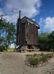The last old wooden windmill in the Żuławy region, the "koźlak" type. Drewnica village, northern Poland. © Leszek