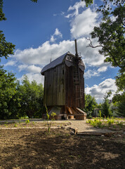 An eighteenth-century wooden windmill in Drewica. Żuławy, northern Poland. © Leszek