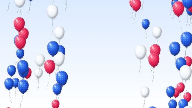 Balloons Pattern Frame 4th of July Independence Day Background