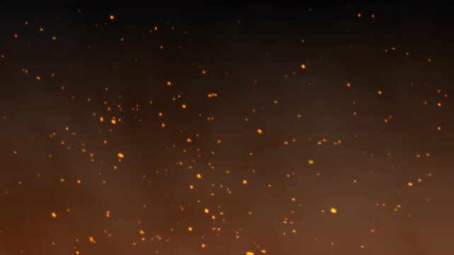 Realistic fire sparks isolated on a black background