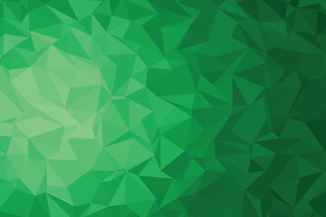 Abstract low-poly geometric pattern in gradient green shades geometric shapes abstract pattern © Solaiman77
