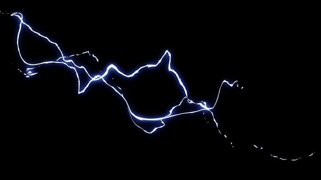 Flash FX electric thunder power burst animation featuring lightning shockwaves, glowing energy sparks, dynamic plasma explosions, anime style storm effects overlay on black background 4K