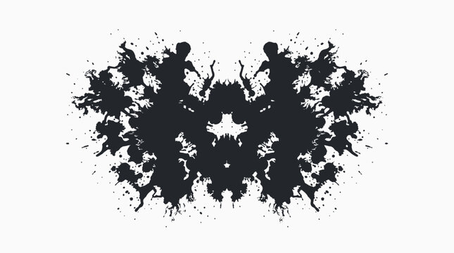 Symmetrical Inkblot Test Pattern - Rorschach Psychology Abstract