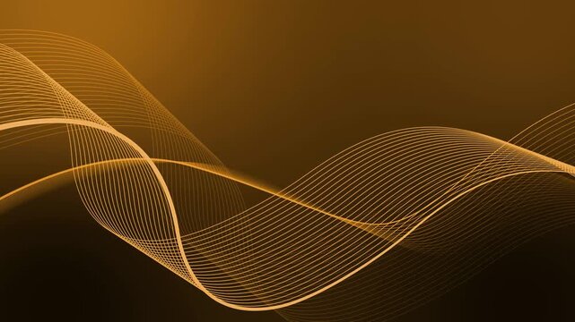 Abstract wave lines on dark gradient background animation, elegant flowing curves modern minimal design