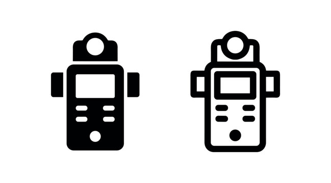 Light meter or exposure meter icon. Device for measuring light in photography and videography.