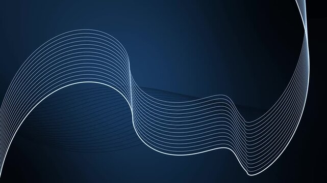 Background flowing curved lines forming an abstract wavy design across the frame animation